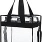 FlowFly Insulated Lunch Cooler Bag - Tote Bag Organizer for Women/Men, Clear#Black