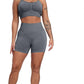 CHRLEISURE Women's 4 Packs Workout Gym Shorts, High Waisted Butt Lifting Scrunch Butt Seamless Booty Shorts