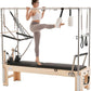 VEVOR Pilates Reformer Machine, Pilates Workout Equipment for Home Gym Studio Use, Pilates Bed with Dual Resistance- Spring & Cord, Reformer Set, Up to 400 LBS