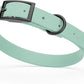 Dogline Biothane Waterproof Dog Collar Strong Coated Nylon Webbing with Black Hardware Odor- Proof for Easy Care Easy to Clean High Performance Fits Small Medium or Large Dogs, Sage Green