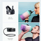 BUZIO 64oz Insulated Water Bottle Stainless Steel Double Wall Leak Proof Half Gallon with Straw Lid and Flex Cap (Cold for 48 Hrs) Sports Flask Metal Travel Mug for Hiking Cycling, Hydrangea