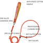 Dog Anti-Slip Leash 5FT with Metal Stopper - Durable No-Pull Training Lead for Small, Medium & Large Dogs - Comfortable Handle Nylon Rope, Tangle-Free Pet Walking Leash (Orange, 5.6FT)