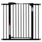 BABELIO 36" Tall Baby Gate, 26-40" Wide Auto Close Pet Gate, Pressure Mounted Metal Dog Gate, Easy-Install No Drilling, No Tools Required, with Wall Protectors and Extension Kits, Black