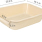 1 Pack of Extra Large Cat Litter Box (ABS Material), Low Entry Senior Litter Pen for Geriatric Kitty Big Cats, Jumbo Pet Safe Litter Boxes Tray for Pets Potty (Beach Sand, 20" L x 15.5" W)