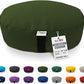 Bean Products Zafu Meditation Pillows for Sitting on Floor, Yoga Cushion, Cotton/Buckwheat Fill Yoga Pillow, Zafu Meditation Cushion, Zen Kneeling Prayer Pad- Made in USA - 14"x18" Oval - Earth