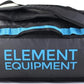 Element Equipment Trailhead Duffel Bag Shoulder Straps Waterproof Black/Blue Medium