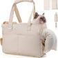 Dog Carriers for Small Dogs, Soft Sided Folding Small Dog Carrier for Dogs Medium Cats Puppies up to 13 Lbs, Washable Breathable Puppy Carrie Carrier for Outdoor Travel (Small Beige)