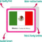 Menique, Juego de Memoria de Banderas del Mundo en español, para niños y adultos. Flags of The World, Memory Matching Game in Spanish, for Kids and Adults, 100 Tiles 50 Pairs.