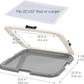 IRIS USA Pee Pad Holder - For Potty Training Regular Sized Dog & Puppy Pee Pads, Secured Latches, Non-Skid Feet, Leak Protection, Fits 22"x22" Pad or Larger, Square, Dark Gray