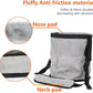 Heavy-Duty Horse Feed Bags - with Adjustable Strap, Comfort Neck & Nose Pads, and Double Waterproof Bottom Mesh (2-Pack) (Blue+Light Grey)