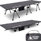 ONETIGRIS SUPRANUBIS Camping Cot, Height Adjustable with Cot Leg Extenders, Strong Support 330lbs, Lightweight Comfortable Folding Bed for Camping, Hiking, Travel, Truck, Beach, Office Nap