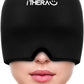 iTHERAU Migraine Relief Cap, Soothing Headache Hat, Gel Ice Pack Head Wrap with Hot and Cold Therapy, Headache Relief Cap for Sinus, Puffy Eyes, Tension and Stress Relief
