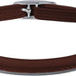 OOPSDOGGY Rolled Leather Cat Collar with Bell, Reflective Kitten Collars with Buckle Include Safety Elastic Strap - Adjustable Small Pet Collars for Boy Girl Cats (Brown)