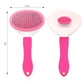 Self Cleaning Slicker Brush for Pet Grooming - Removes Loose Undercoat and Sheds, Suitable for Long and Short Hair Cats and Dogs, with Massaging Bristles (Pink)