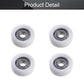 MroMax Roller Idler Bearing Pulley-8 x 32 x 12mm Sliding Conveyor Nylon Wheel with 608Z Bearing for Furniture, Hardware Accessories and Mobile Door White 4Pcs