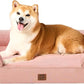 EHEYCIGA Orthopedic Dog Beds for Large Dogs, Waterproof Memory Foam Large Dog Bed with Sides, Non-Slip Bottom and Egg-Crate Foam Pet Couch Bed with Washable Removable Cover, Dusty Pink