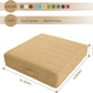 MeMoreCool Square Floor Pillow Seating for Adults Kids, Large Meditation Cushion Floor Pillow with Thick Foam & Soft Tufted Cover, Washable Big Pillow Seat Floor Cushion for Sitting Yoga 24" Khaki
