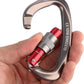 Screwgate Locking Carabiner Clip - Professional Rock Climbing Carabiner Screw Lock,Heavy Duty Carabiners for Climbing,Mountaineer,Hammock,Camping,Outdoor Equipment