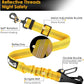 SlowTon Dog Harness, Adjustable Dog Seatbelt, 2 in 1 Latch Bar Attachment, Reflective Nylon Belt Tether, Yellow, 27.55in