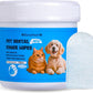 PET Teeth Cleaning Wipes for Dogs & Cats,Gentle Pet Dental Care Wipes with Massaging Micro-Brushing Beads, Remove Bad Breath & Plaque.Dog Toothbrush & Tooth Brushing Kit-Unscented