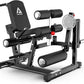 ANICZON Leg Extension and Curl Machine, Leg Rotary Extension for Thigh with Adjustable Seat & Backrest, Lower Body Leg Machine with Plate Loaded for Home Gym