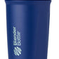 BlenderBottle Strada Shaker Cup Insulated Stainless Steel Water Bottle with Wire Whisk, 24-Ounce, Full Color Blue