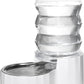 RIZZARI Automatic 7L Pet Waterer,Gravity Stainless Steel Water Dispenser, 100% BPA-Free, Large Capacity Water Feeder for Cats and Medium and Large-Sized Dogs (White,7L)