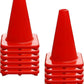 6, 9, 12, 18, 28 Inch Sports Training Traffic Cones - Durable Orange Cones for Soccer, Football, Basketball, Agility Drills, Parking, Safety, Road Use (Set of 12)