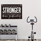 Stronger Than Yesterday Gym Motivational Wall Art Banner College Dorm Posters Gifts for Guys Men Women Gym Flag Decor for Home Gym Bedroom Workout Room 30x20 Inchs