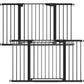 Cumbor 2 Pack 29.7-54.2" Baby Gate for Stairs, Mom's Choice Awards Winner-Auto Close Dog Gate for doorways, Easy Install Pressure Mounted Pet Gate Indoor, Walk Thru Wide Safety Gate for Dog, Black