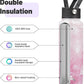 40oz Insulated Water Bottle Stainless Steel Sport Bottles with 3 Lids,Marble Blossom
