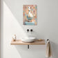 Funny Duck Bathroom Wall Art Cute Duck on Toilet Canvas Wall Decor Funny Quirky Farm Animal Pictures Painting Print Framed Artwork Decorations Gifts for Bathroom 16"x24"