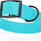 Dogline Biothane Waterproof Dog Collar Strong Coated Nylon Webbing with Black Hardware Odor- Proof for Easy Care Easy to Clean High Performance Fits Small Medium or Large Dogs, Sky Blue