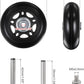 uxcell Replacement Luggage Wheels 68x24mm Suitcase Wheel Repair Kits Include 2 PU Bearing Wheels & Washers, Wrenches & Axle Screw for Trolley Bag, Inline Skate and Caster Board