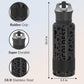Coldest Insulated Water Bottle with Straw Lid - Stainless Steel Metal Insulated Bottle for Men & Women (Black Leopard, 32 oz)
