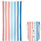 Dock & Bay Beach Towel - Quick Dry, Sand Free - Compact, Lightweight - 100% Recycled - Includes Bag - Rainbow Shores - Set of 4 - Large (160x90cm, 63x35)