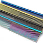 ZoCr Stainless Steel Pet Comb for Dogs Cats, Pet Grooming Comb with Different Spaced Rounded Teeth (Black)