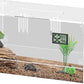 Acrylic Tarantula Enclosure, Reptile Terrarium Breeding Tank w/Temperature Hygrometer,Habitat Reptiles Feeding Box Isopod Terrarium Cage for Insect Lizard Home Office (Reptile-Tank-L(Tray))