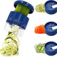 3 in 1 Vegetable Spiralizer Slicer, Adjustable Zucchini Carrot Noodle Maker, Cucumber Spiral Cutter, Easy to Use Kitchen Tool（Blue）