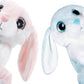 My OLi Bunny Stuffed Animal Pack of 2 Plush Rabbit 7in Stuffed Bunny with Floppy Ear Bedtime Friend Soft Toy Gifts for Girls Boys Kids, Pink & Blue