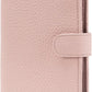 RFID Passport Holder Travel Wallet for Women, Leather Passport Cover Wallet with Card Holders SIM Slots,Zippered Coins Pocket and Cash Slot Slim Compact Travel Wallet (Pink)