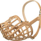 Leather Brothers Italian Basket Dog Muzzle, Adjustable Secure Fit, Comfortable Design, Training and Safety, Averts Biting, Prevents Chewing and Scavenging, Perfect for Grooming - Tan, Size 7