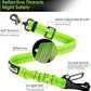 SlowTon Dog Seat Belt, Adjustable Dog Safety Belt Leash, 2 in 1 Latch Bar Attachment Dogs Car Seatbelt with Elastic Nylon Bungee Buffer, Reflective Nylon Belt Tether(VL,35.5in)
