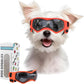 Dog Goggles Dog Sunglasses for Small Breed UV Protection Windproof with Adjustable Head Straps Chin Straps for Ride Car/Hiking Travel/On Beach-Orange