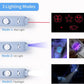 Cat Laser Toys, 2 in 1 Laser Pointer Cat Toys,Internative Cat Toys for Indoor Cats,3+5 Light Modes Cat Wand Toy, Retractable Cat Feather Toys, Long Range Kitten Toys,USB Rechargeable (Blue)
