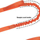 ICEFANG Tactical Dog Leash,K9 Training Walking Bungee Lead with 2 Control Handle,Heavy Duty Quick Release Metal Clasp,for Medium Large Breed (Reflective Orange, 6 FT)