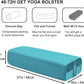 Rectangular Yoga Bolster Pillow, Meditation Pillow for Yin & Restorative Yoga, Filled with Wasted Sponge