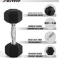 RITFIT 300/350/450/650/180/200/210 LB Rubber Hex Dumbbells Set with Optional Dumbbell Rack, Multi Weight Set to Choose, Ideal for Home Gym and Fitness