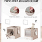 Enclosed Cat Litter Box, Large Litter Box for Big Cats, Covered Kitty Litter Boxes with Lid, Top Entry Cat Box Enclosure with Scoop, Odor Control, Easy to Clean(Coffee)