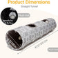 LUCKITTY Geometric Straight Cat Tunnel with Plush Inside,Cats Toys Collapsible Tunnel Tube with Balls, for Rabbits, Kittens, Ferrets,Puppy, Diameter 9.8 Inch